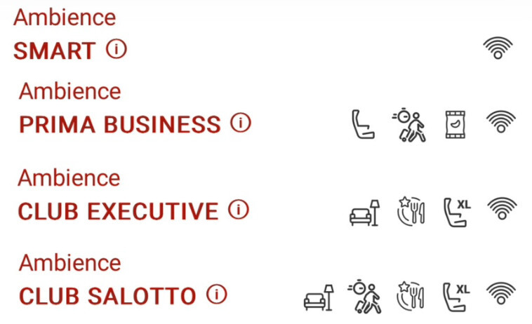 이딸로 좌석 종류